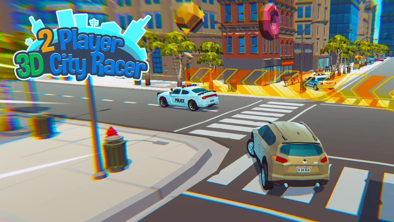 2 Player 3D City Racer