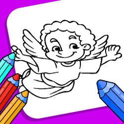 Angels Coloring Book