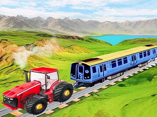 Chain tractor train towing game