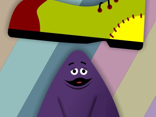 Grimace vs giant clown shoes