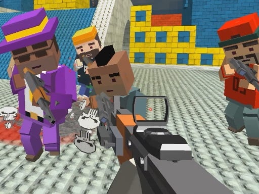 GunGame shooting warfare: blocky combat