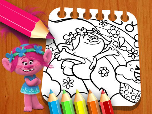 Les Trolls Coloring Book